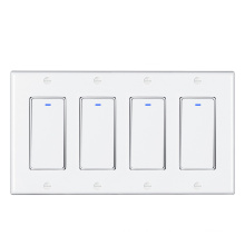 Smart Alexa Switch Wifi Tuya Smart Home Automation 4 Gang Wall Switch